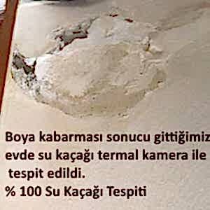 boya kabarması sonucu oluşan su kaçağı tespiti